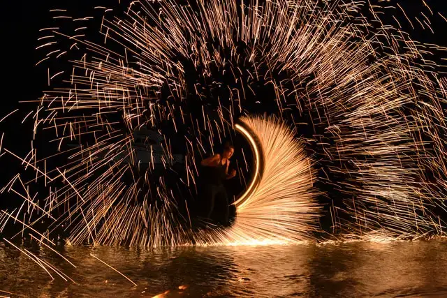 Fire dancer during the Full Moon Party