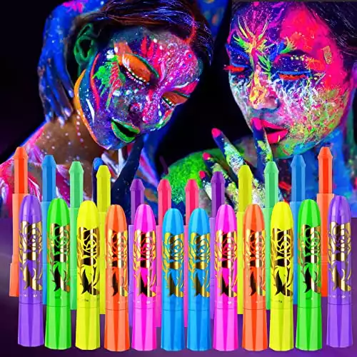 Full Moon Party Glow Face Body Paint